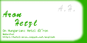 aron hetzl business card